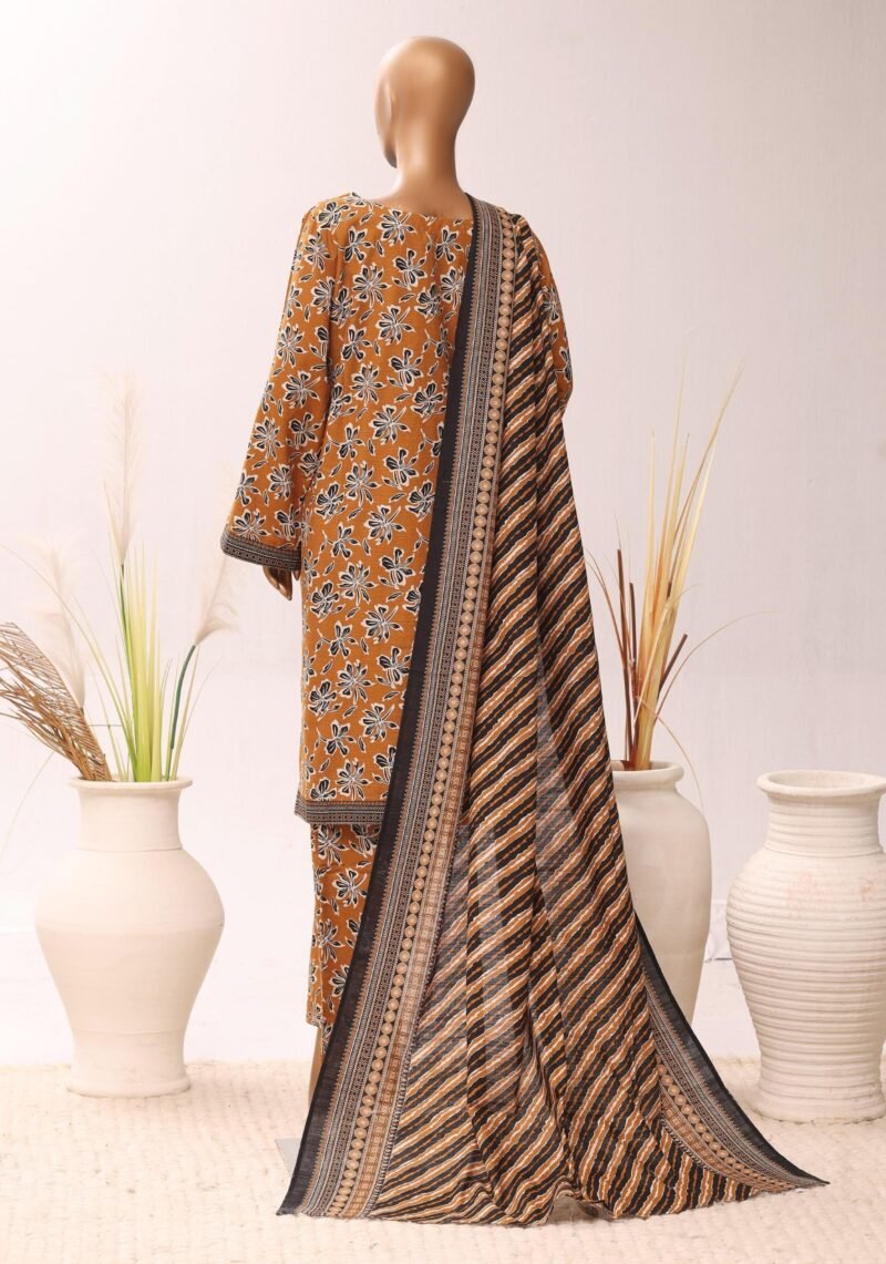 Mustard Elegance – Golden Amber Printed Suit