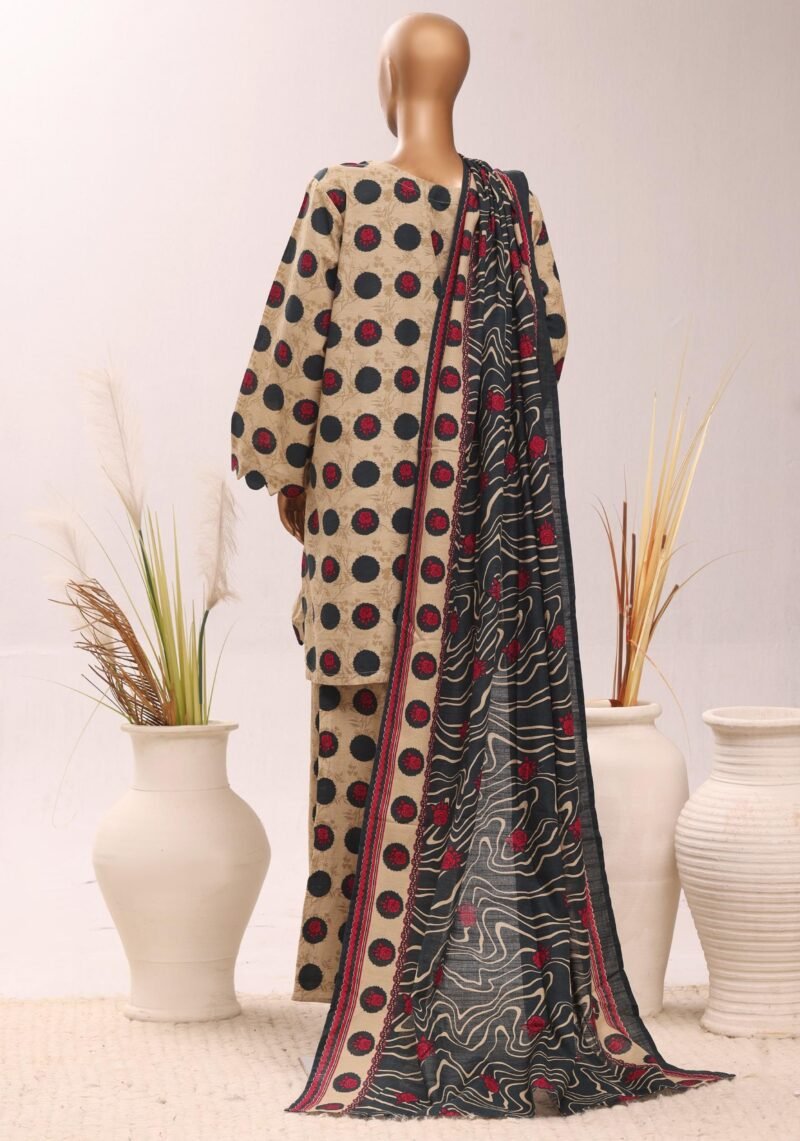 Circle Elegance – Cream Harmony Printed Suit