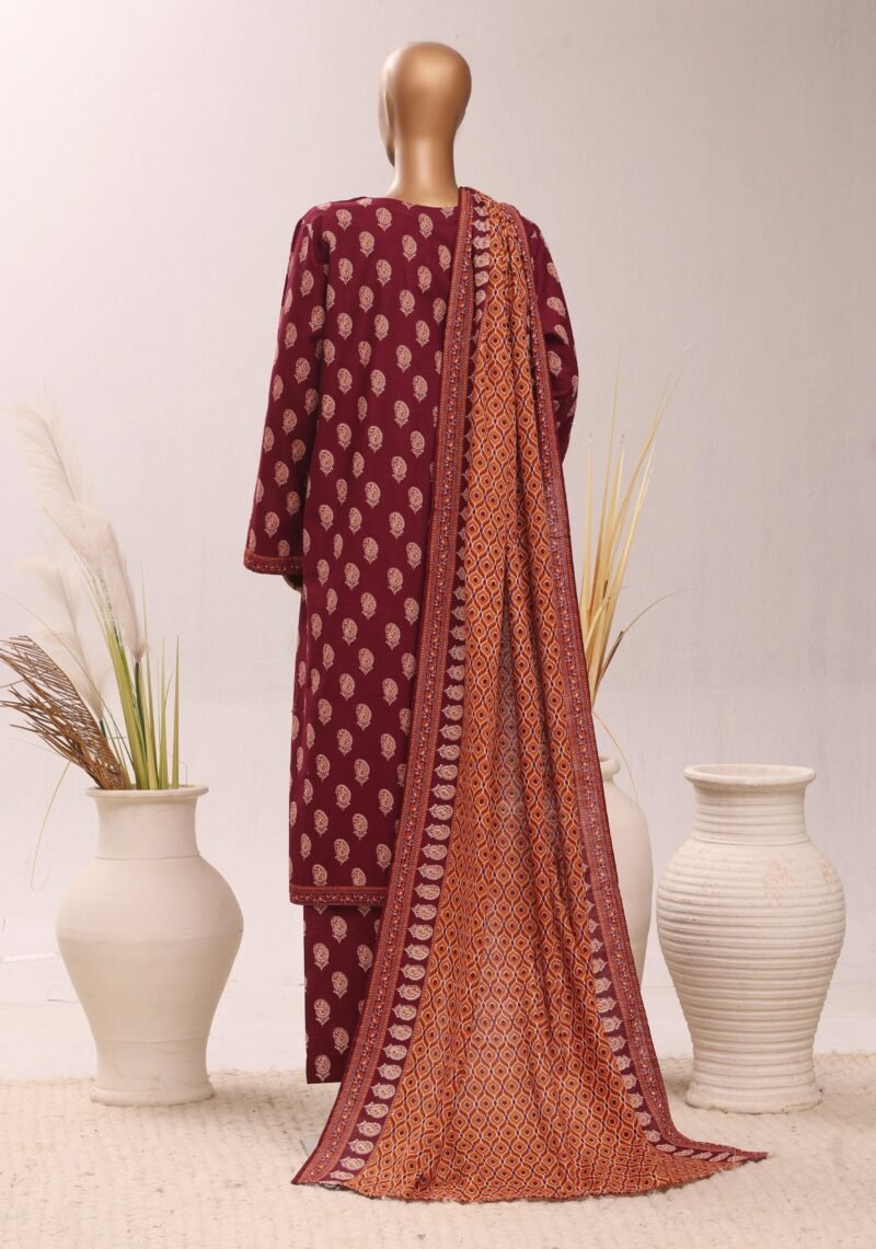 Maroon Majesty – Deep Maroon Printed Suit