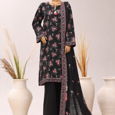 Noir Elegance – Printed Suit