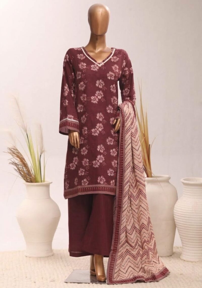 Gul-e-Surkh – Rust Red Floral Suit